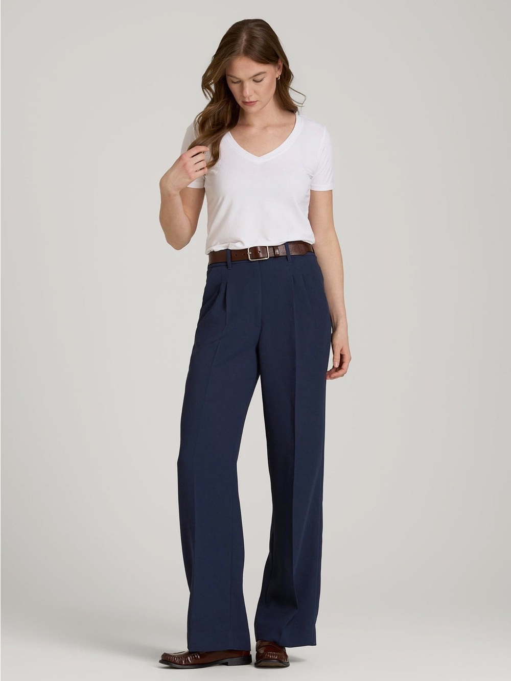 American Tall Wide Leg Navy Women's Dress Pants - Size 10 Extra Tall Inseam 36”